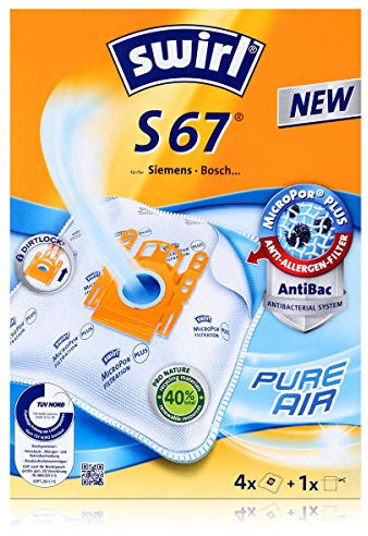 4 Original SWIRL S67 Staubsaugerbeutel für Bosch BBZ 52 AFG