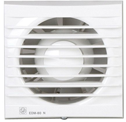 Soler & Palau; EDM-80NT(más opciones clic: aquí); extractor baño doméstico con temporizador fijo de 8 min. diam: 100mm.