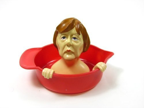 Zitronenpresse ''Angie'' aus stabilem Gießharz, handbemalt, lebensmittelechten Farben - Squeeze it! Ø 12 cm, Höhe 10 cm • 40580-alt-1 ''Angele Markel Zitronenpresse'' von Inkognito • Künstler: INKOGNITO