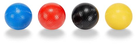 Uber Games Krocketkugeln - Kunststoff - Langlebig - 355 Gramm - Profi 9.2 cm - Set mit 4 Kugeln - in Tragetasche - 1st Farbe - England Original Hersteller