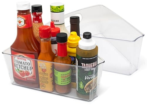 Köksutrymmen KSCL2S6-AMZ Corner Lazy Susan skafferi organisatör, plast, klar, 2-pack