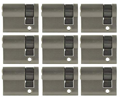 9x Halbzylinder 40 mm 30/10 gleichschließend inkl. 45 Schlüssel