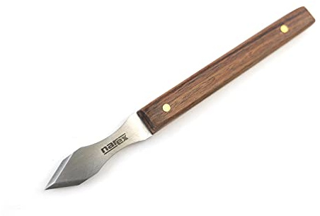 Narex Dual Bevel Marking Knife Stainless Steel Blade Rosewood Handle Finger Indents (0.060 Thick Blade)