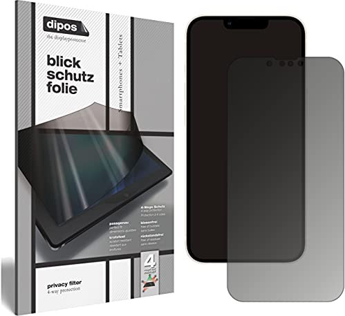 dipos I Sichtschutz-Folie matt kompatibel mit Apple iPhone 13 Pro Blickschutzfolie Display-Schutzfolie Privacy-Filter