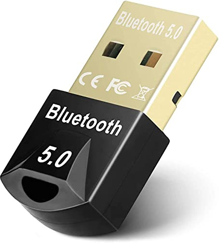 fastCat. Llave Bluetooth 5.0 Adaptador USB Dongle Receptor Transmisor para PC Compatible con Windows 10/8.1/8/7, Casco, Ratón, Teclado, PC, Smartphone, Tableta, Black-usb5.0