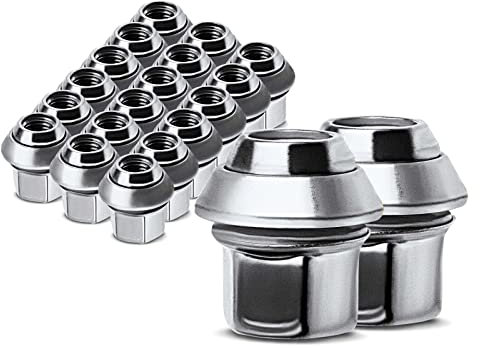 Frankberg 20 tuercas de rueda delantera y trasera compatibles con C-Max Capri III Cougar Escort Fiesta Focus Fusion Granada KA Mondeo Scorpio Sierra Transit 1981-2021 31329645