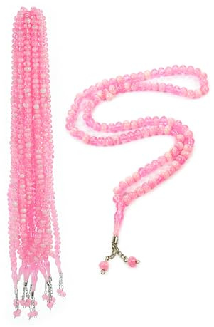 Ihvan Online Tasbih 99 – muslimska och islamiska bönpärlor, Zikr & Tasbeeh Misbaha, Masbaha, Tespih pärlhalsband och armband, Akryl, Ingen ädelsten