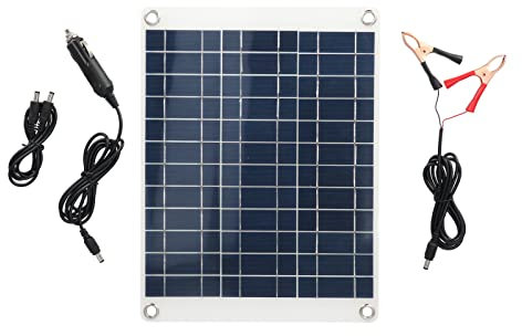chargeur et mainteneur de batterie de voiture solaire,Panneau solaire 15 W 12 V, batterie de panneau solaire ¨¦tanche portable pour voiture, bateau, automobile, moto, camping-car, 12 panneau de c