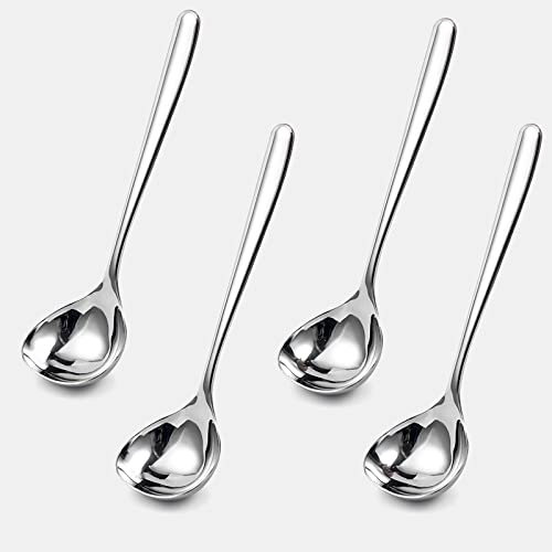 Xinlon 4 Pièces Cuillère à Soupe Inox, Petite Louche,Ustensiles De Cuisine Louches,Grandes Cuillères à Soupe De Service Utilisé Dans Les Restaurants Buffet Les Hôtels Les Pique-Niques Banquet
