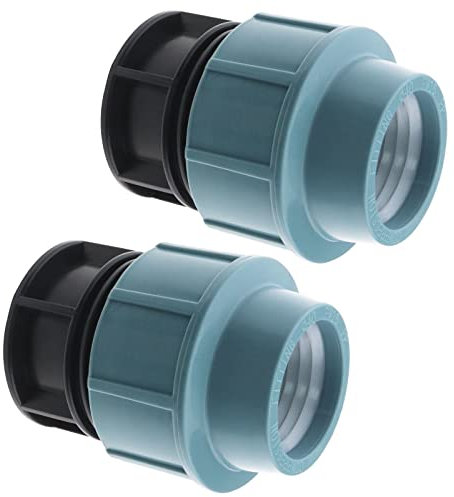 2pcs Raccord de Compression d'extrémité de Tuyau d'eau en PE Raccord de Compression de Tuyau Accessoires Bouchon d'extrémité de Tuyau d'eau pour Systèmes d'irrigation 40mm