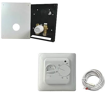 HoWaTech Duo Hybrid Warmwasser Elektro Fußbodenheizung | Standard Regelset mit RTL Regelbox und Thermostat