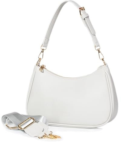 nownow® - Y2K Schultertasche Damen - Handtasche Mädchen mit 2 Schultergurten zum Wechseln - Kleine Umhängetasche Damen schmaler Gurt - Crossbody Bag Breiter Gurt - Ostern Geschenk Teenager Mädchen