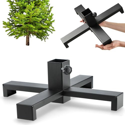 KADAX Universeller Weihnachtsbaumständer, Weihnachtsbaumhalter, Weihnachtsbaum Standfuß, Tannenbaumständer, Christbaumständer, Baumständer (47,5x47,5cm ver2)