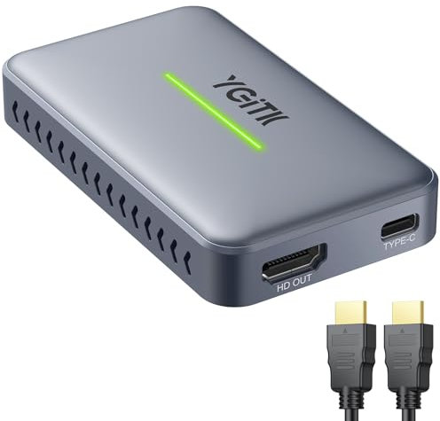YGiTK HDMI 4K Carte de Capture USB 3.0 Carte d'Acquisition Vidéo Enregistrement Streaming Capture de Jeu vidéo pour PS5/XBOX One/Switch