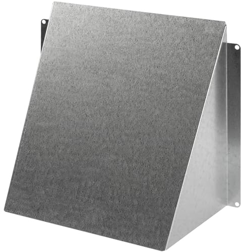 Repa Market 200 x 200 mm Galvanised Steel Air Vent Cover Hood – Compatible as Air Brick Covers for Outside Walls with Wire Mesh & Rodent Mesh - Rain Deflector, Air Vent Covers for Walls Outside