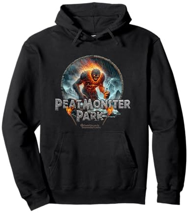 Whisky Design Peat Monster Park Monster with Bottle Whisky Pullover Hoodie