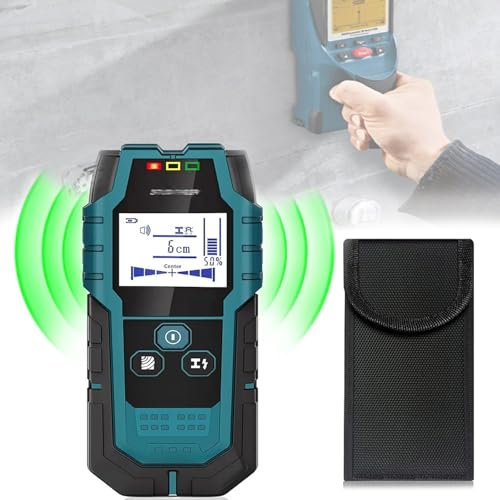 LHQYA Détecteur Scanner Mural, Détecteur Électronique Montants Muraux Écran LCD HD Et 4 Modes Numérisation, Calibrage Automatique/Profondeur Détection 120 Mm, Bois/Fil/métal/métal Non Magnétique