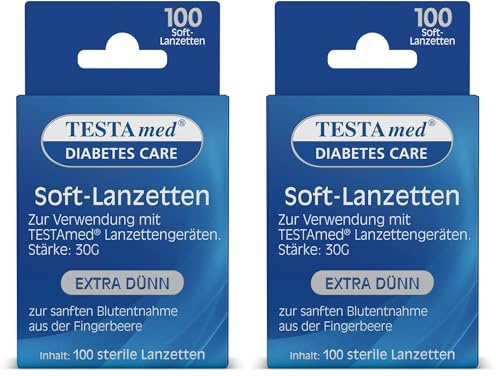 TESTAmed GlucoCheck Advance Soft-Lanzetten, 100 Stück (Packung mit 2)