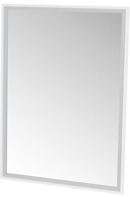 LOLAhome - Espejo de Pared Rectangular Decorativo con Marco de 2 Colores Blanco y Plata de 54x74 cm para recibidor, Entrada o baño