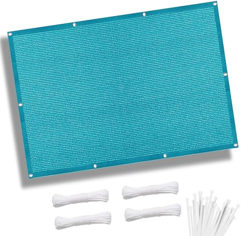 Himmelblau, 2,4 x 8,5 m, Gartensegel, mit Gratis Seil, atmungsaktiv, durchlässiger Sonnenschutz für Gewächshaus, Pergola und Pflanzen