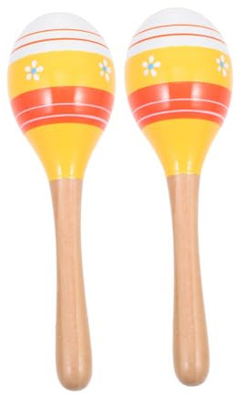 JOINPAYA 2pcs Boy Girl Sand Hammer Percussion Instruments for Boys and Girls Smooth Edges Educational Playthings Toys for Hearing Development and Coordination Training