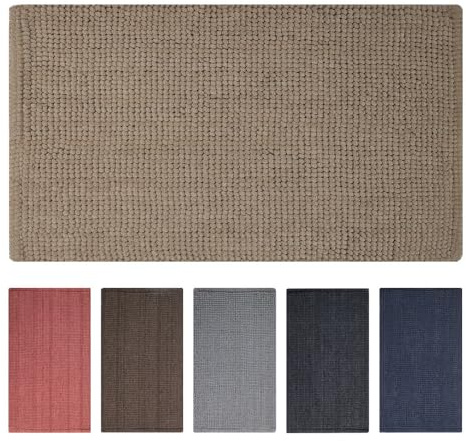 OLIVO.shop Tappeto Bagno Antiscivolo, Morbido, Assorbente, 60x120 cm | Tappeto in cotone, lavabile a mano o lavatrice, morbido al tatto, spessore 10 mm circa, diversi colori e misure, CORN BEIGE