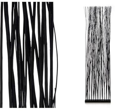 Biombo Varas Negro Madera de Sauce 50 x 185 x 12 cm - Marca: Gift Decor - EAN: 8430852946621