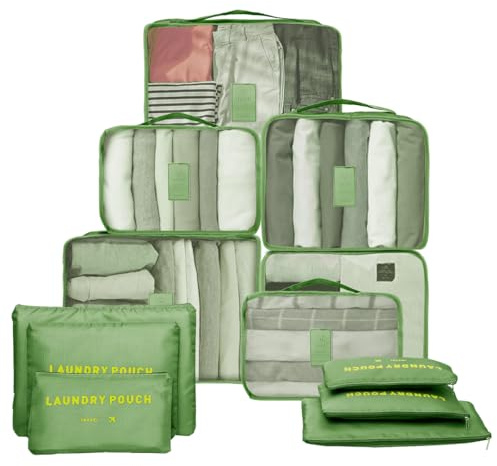 TXBOBECO 12-teilige Koffer Organizer Set, Packing Cubes for Suitcase Travel Accessories Kofferorganizer Schuhbeutel Kleidertaschen Packwürfel Kosmetik Packtaschen