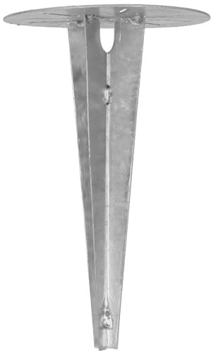 KOTARBAU® Erdspieß Einschlaghülse für Gartenbeleuchtung ⌀ 190 mm verzinkter Stahl Erdungsspieß Bodenanker Erdanker Einschlagbare Bodenhalterung für Gartenlampen Einschlagbodenhülse Bodenhülse Anker
