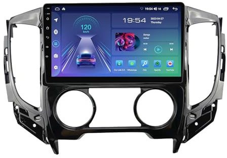 Android 12 Car Stereo for Mitsubishi L200 2015-2019, 9 Touchscreen, GPS Navigation, Bluetooth 5.0, DSP, DAB, WiFi, Mirror Link, Steering Wheel Control + Rear Camera