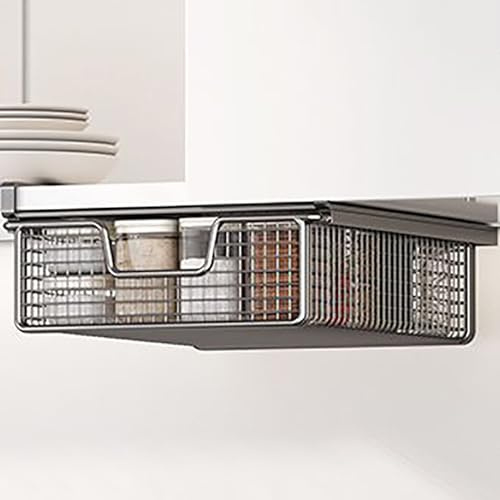 Onxyrbyte Panier De Rangement sous Tablette,Panier De Rangement Suspendu,Organisateur Panier Suspendu,Rangement en Fil MéTallique pour Cuisine,sous EtagèRe Panier De Rangement,pour Cuisine