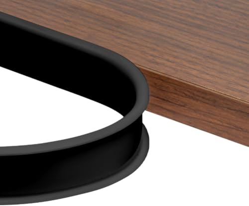 NUTKIT 2m*20mm Bordatura Autoadesiva per Mobili Forma di U, Protezioni per Bordi, Super-soft Proofing e la Sicurezza per il Bambino, per Fai-da-te, Armadi, Mobili, Bordi Piani di Lavoro Angoli - Nero