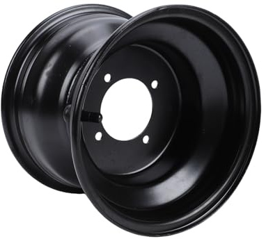 Oreilet Cerchione ATV 18X9.50-8, per Cerchione Posteriore in Acciaio Ad Alta Resistenza con Rivestimento in Vernice Nera 8 Pollici con 4 Fori per Bulloni per Go Kart Quad Dirt Bike