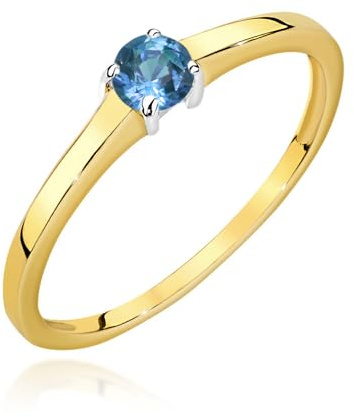 MARKO Damen Ring aus 333 Echtgold (8K) mit Zirkonia – in verschiedenen Farben erhältlich | Eleganter Verlobungsring & Geschenk | Vorsteckring Schmuck Gold