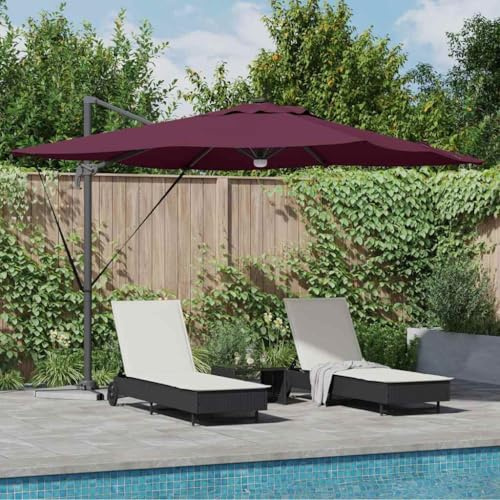 Générique Parasol Roma Rouge 286 x 285 x 270 cm Aluminium et Polyester,Maison & Jardin,Pelouses & Jardins,Vie en extérieur,Parasols & voiles d'ombrage,Rouge,23.13 KG,42003357