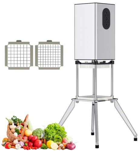 Eiwitany Tritatutto Elettrico Professionale per Patate con Gambe di Supporto stabili, Taglia Frutta e Verdura Adatto per Patate, cipolle e Carote