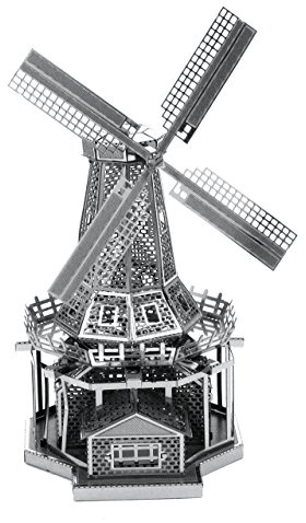 Metal Earth Fascinations MMS038 502570 - Windmill, lasergeschnittener 3D-Konstruktionsbausatz, 2 Metallplatinen, ab 14 Jahren