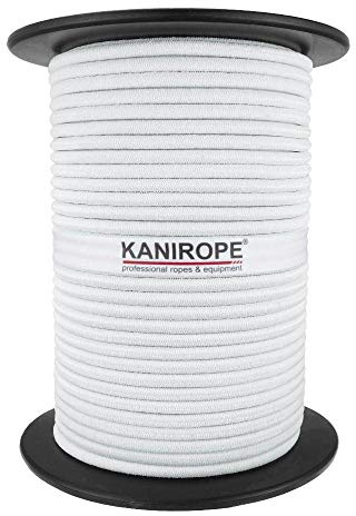 Kanirope® Gummiseil MONOSPAN PE 10mm 100m Weiß Expanderseil Spann Seil Spanner Spannseil Plane