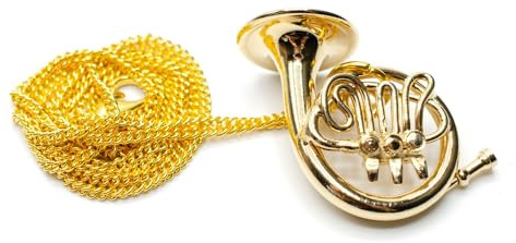 Miniblings vergoldete Horn Halskette 60cm | Halsschmuck, sorgfältig in Berlin gefertigt, mit Länge: und Waldhorn