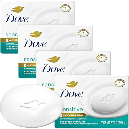 Dove Bar Soap for Sensitive Skin 3.15 oz (Pack of 4) by Dove