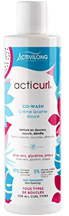 ACTIVILONG - Co-Wash Acticurl - Crème Lavante Douce - Pour Cheveux Bouclés - Nourrit, Hydrate, Dessine Les Boucles - 98% D'Ingrédients Naturels - Made In France - 240ml