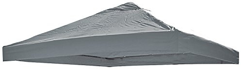 FineHome Ersatz Dach Universal für Pavillon 3x3 M Hellgrau Wasserdicht PVC beschichtet 220gr. Polyester mit Luftluke