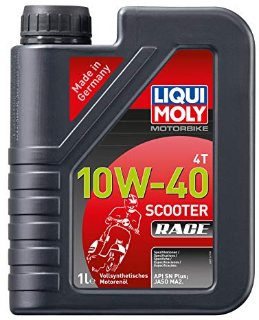 LIQUI MOLY Motorbike 4T 10W-40 Scooter Race, 1 L, Huile à 4 coups, SKU: 20826