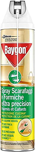 Baygon Spray con Cannuccia Extra Precision, Insetticida per la Cucina, Efficace contro gli Scarafaggi e Formiche, 1 Confezione da 400 ml