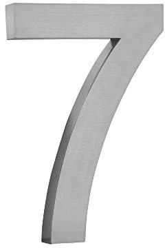 Husnummer av borstat rostfritt stål V2A i 3D-design rostfri och vädertålig inkl. monteringsmaterial – husnummer höjd 20 cm/djup 3 cm vacker 3D-design 7 Rostfritt stål