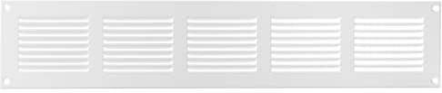 500x100mm Griglie D'Aerazione/Ventilazione in Metallo - Bianca Griglia D'aria con Rete Anti Insetti