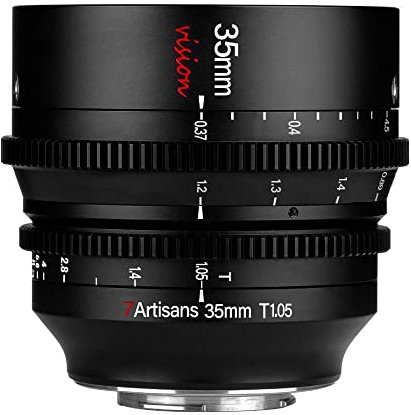 7artisans 35mm T1.05 Manual Focus Cine Lens Large Aperture Mini Cinema Lens for Fuji X