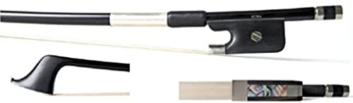 Gewa 404802501 Archetto per Contrabbasso Carbon Student 3/4, Modello Francese, con Crini Naturali, Madreperla