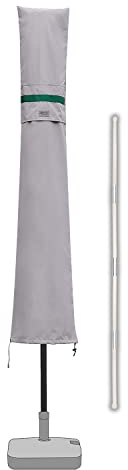 Sekey Parasol Protective Cover with Rod, Cover for 350 cm / 200 x 300 cm Garden Umbrella with Ventilation Holes, Cover for Market Umbrella/Balcony Umbrella, Waterproof