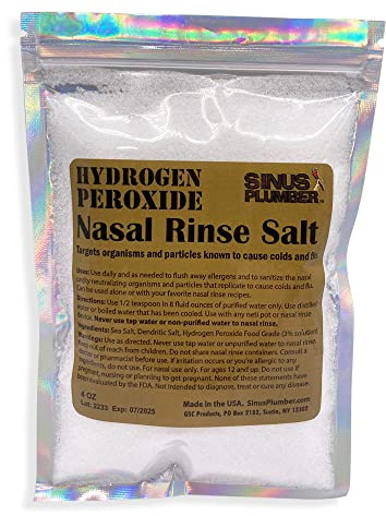 Sinus Plumber Hydrogen Peroxide Deep Clean Sinus Rinse - Allergy Cold Flu Defense
